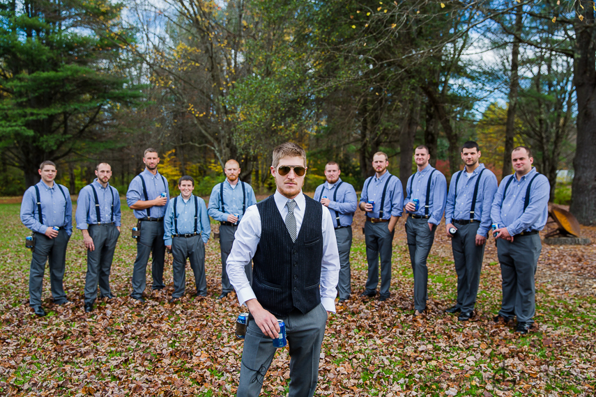 Groom and groomsmen portrait - Alysons Orchard wedding by New England Wedding Photographer Lee Germeroth Photography