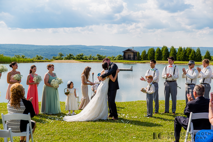First Kiss- Alyson's Orchard Wedding Photography by Lee Germeroth Photography