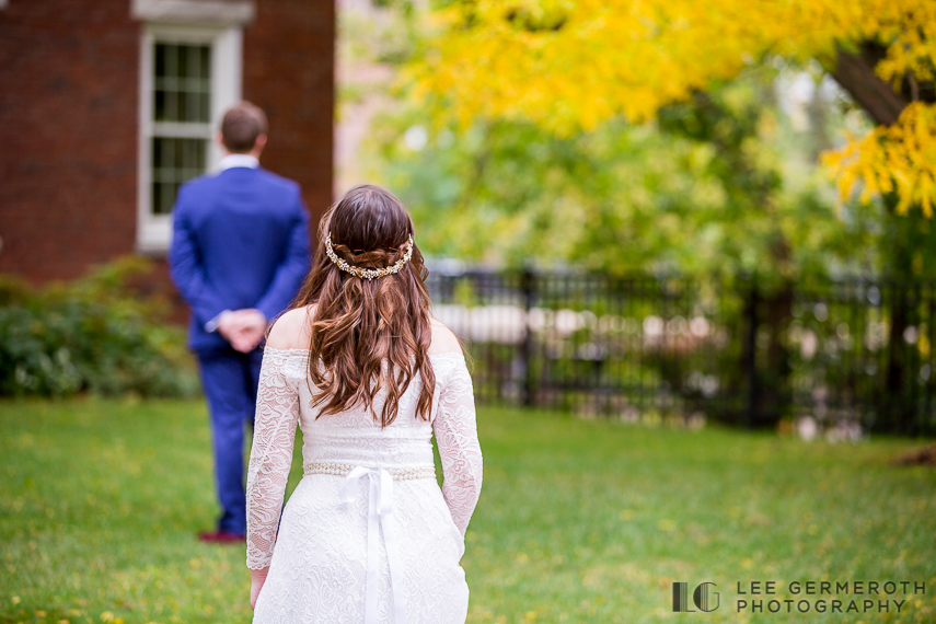First look -- Belknap Mill Wedding Photography by Lee Germeroth Photography