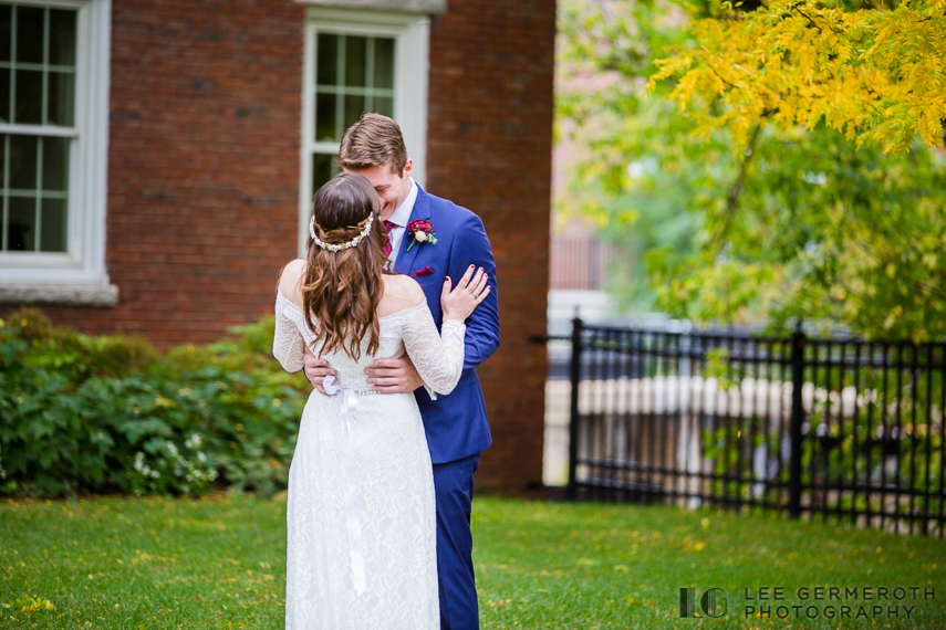 First look -- Belknap Mill Wedding Photography by Lee Germeroth Photography