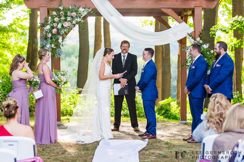 Wedding vows - The Barn at the Bellows Walpole Inn Wedding Photography by Lee Germeroth Photography