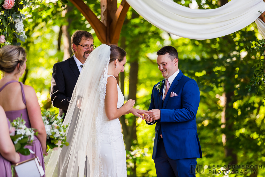 Ring Exchange - The Barn at the Bellows Walpole Inn Wedding Photography by Lee Germeroth Photography