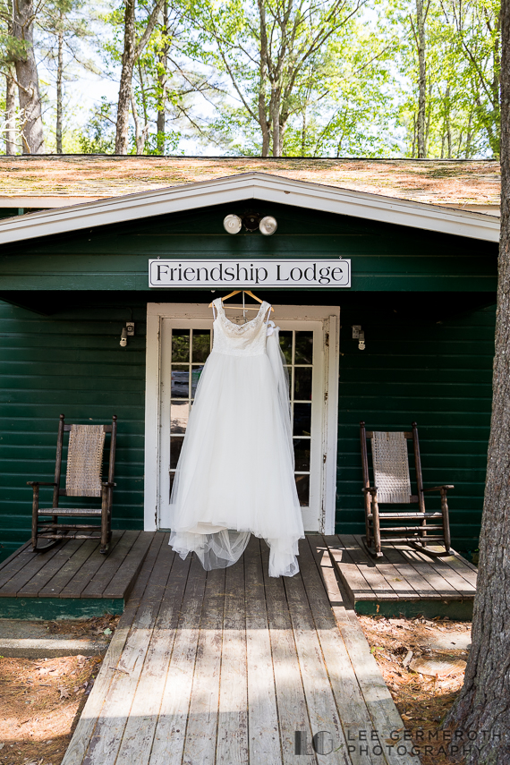 Bridal dress -- Camp Takodah Wedding in Richmond NH by Lee Germeroth Photography