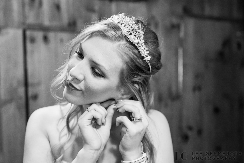 Bride getting ready -- Camp Takodah Wedding in Richmond NH by Lee Germeroth Photography