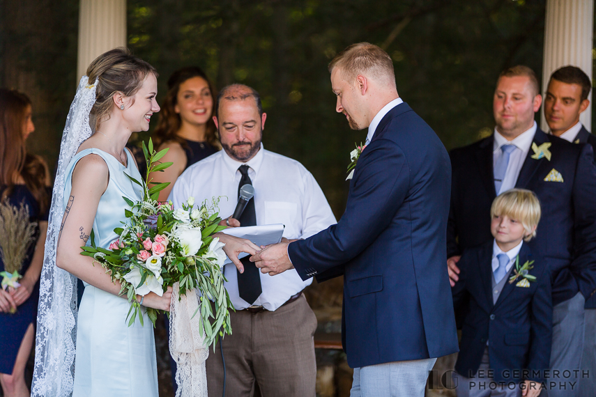 Ring exchange -- Hidden Hills Rindge NH Wedding by Lee Germeroth Photography