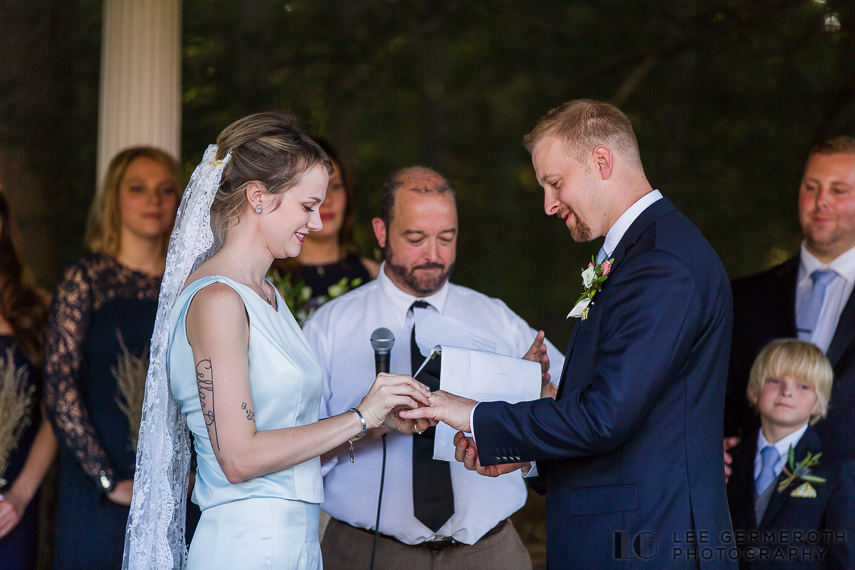 Ring exchange -- Hidden Hills Rindge NH Wedding by Lee Germeroth Photography