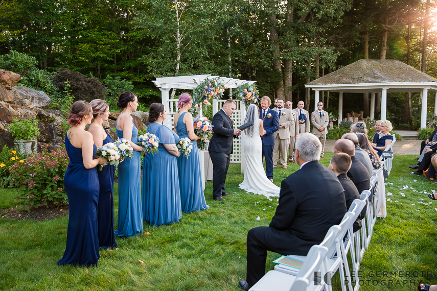 Wedding ceremony | Hidden Hills Estate Rindge NH Wedding Photography by Lee Germeroth Photography