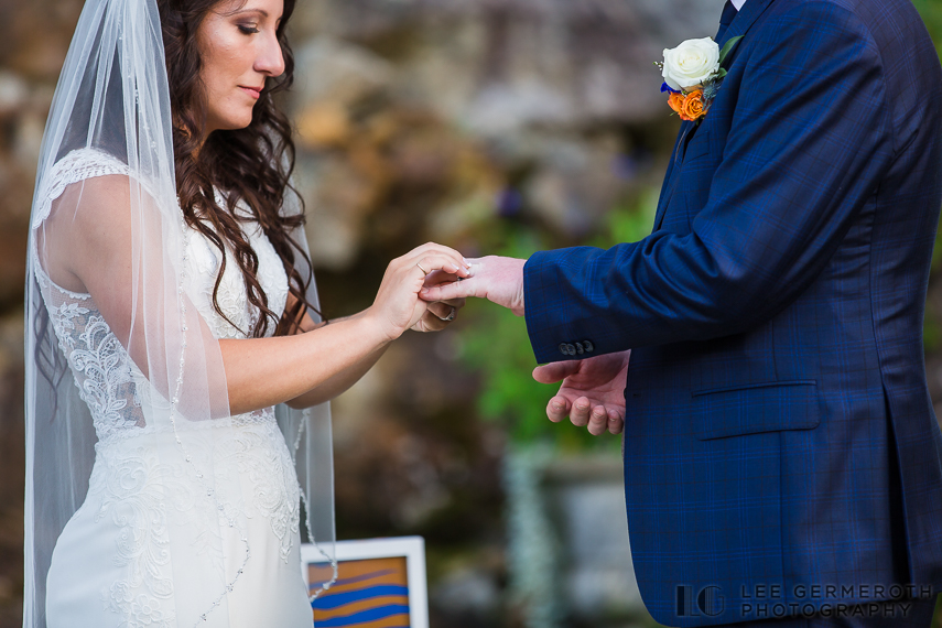Wedding ring exchange | Hidden Hills Estate Rindge NH Wedding Photography by Lee Germeroth Photography