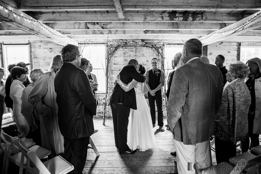 Father of the bride giving her away -- Inn at Valley Farms Walpole NH Wedding by Lee Germeroth Photography