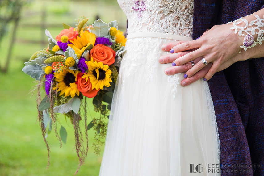 Ring and flower detail -- Inn at Valley Farms Walpole NH Wedding by Lee Germeroth Photography