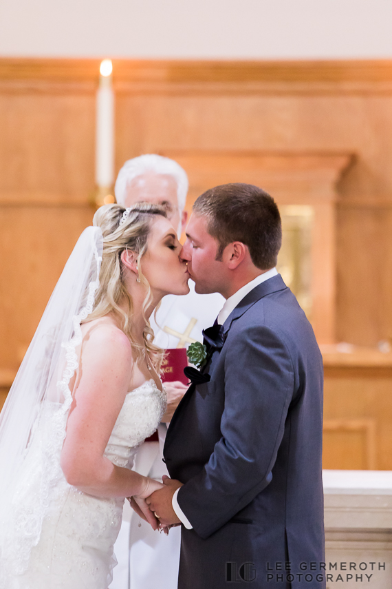 First Kiss - Keene Country Club Wedding by Lee Germeroth Photography