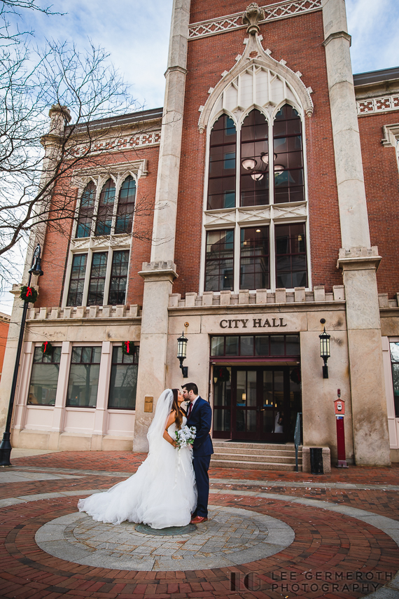 Creative Portrait -- Manchester NH City Hall Elopement Wedding by Lee Germeroth Photography