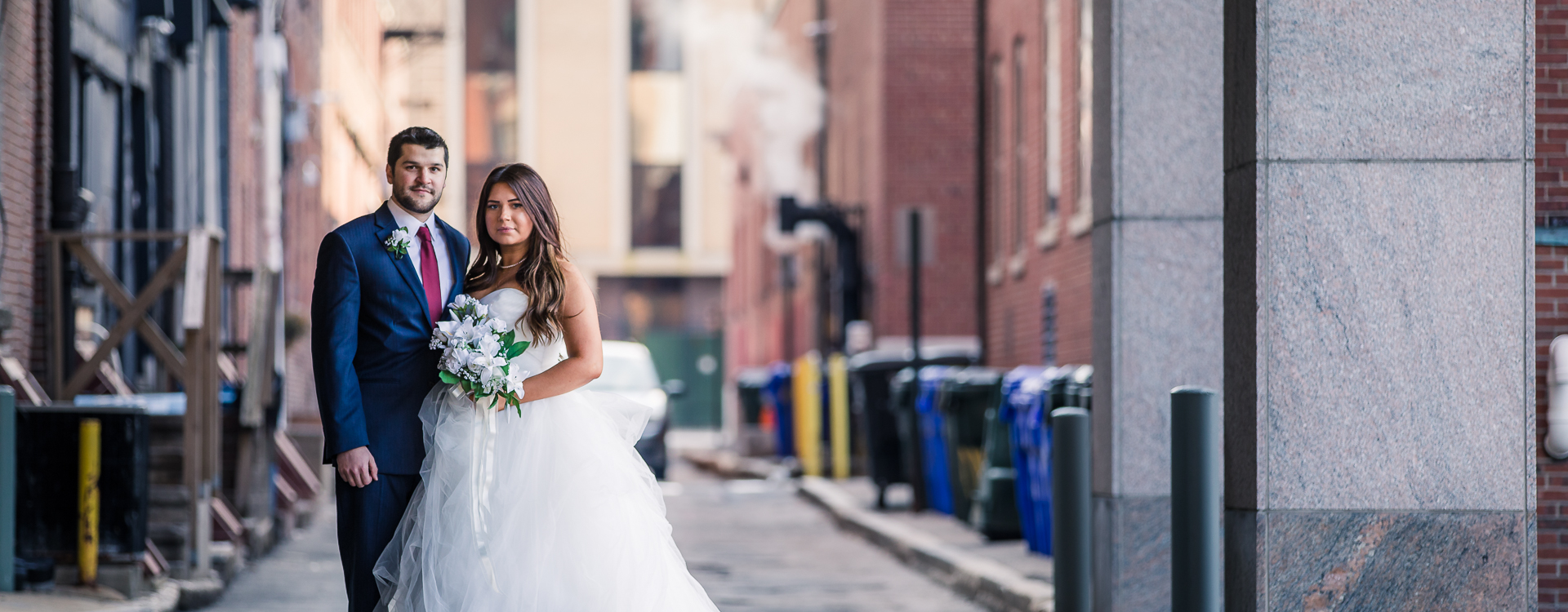 Creative Portrait -- Manchester NH City Hall Elopement Wedding by Lee Germeroth Photography