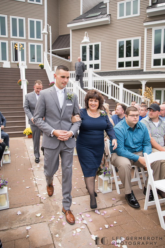 Groom walking down the aisle -- Mount Ascutney Resort Wedding by Lee Germeroth Photography