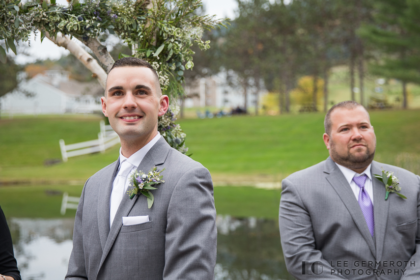 Groom's first look -- Mount Ascutney Resort Wedding by Lee Germeroth Photography