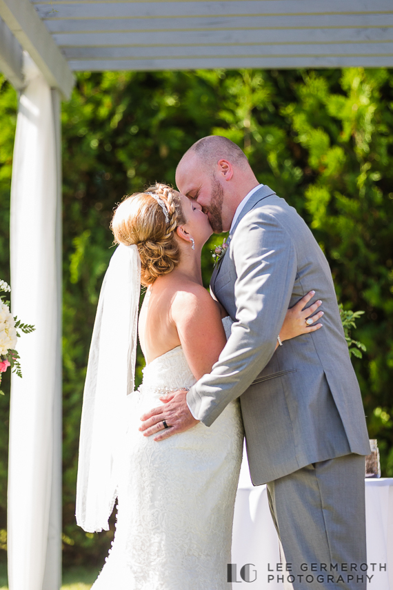 First kiss -- Mount Snow Grand Summit Resort Wedding by Lee Germeroth Photography