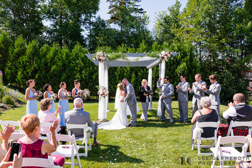 First Kiss -- Mount Snow Grand Summit Resort Wedding by Lee Germeroth Photography