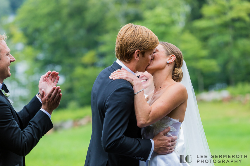 First kiss -- Nelson NH Luxury Wedding Lee Germeroth Photography
