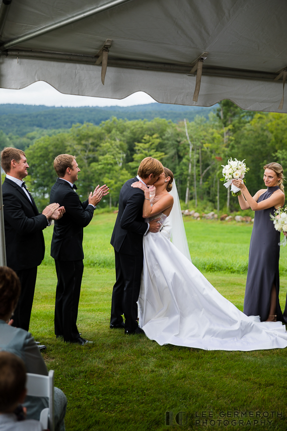 First kiss -- Nelson NH Luxury Wedding Lee Germeroth Photography