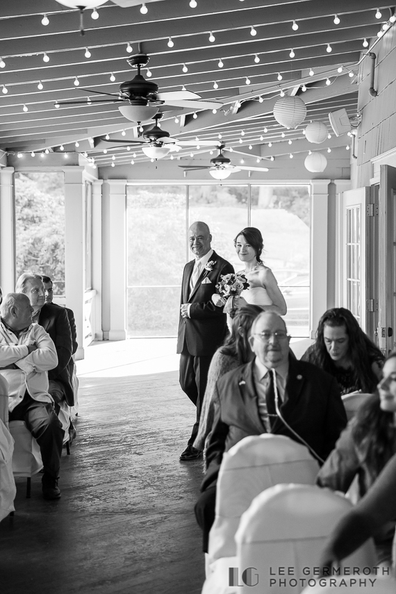 Walking down the aisle - New Hampshire Country Club Wedding by Lee Germeroth Photography