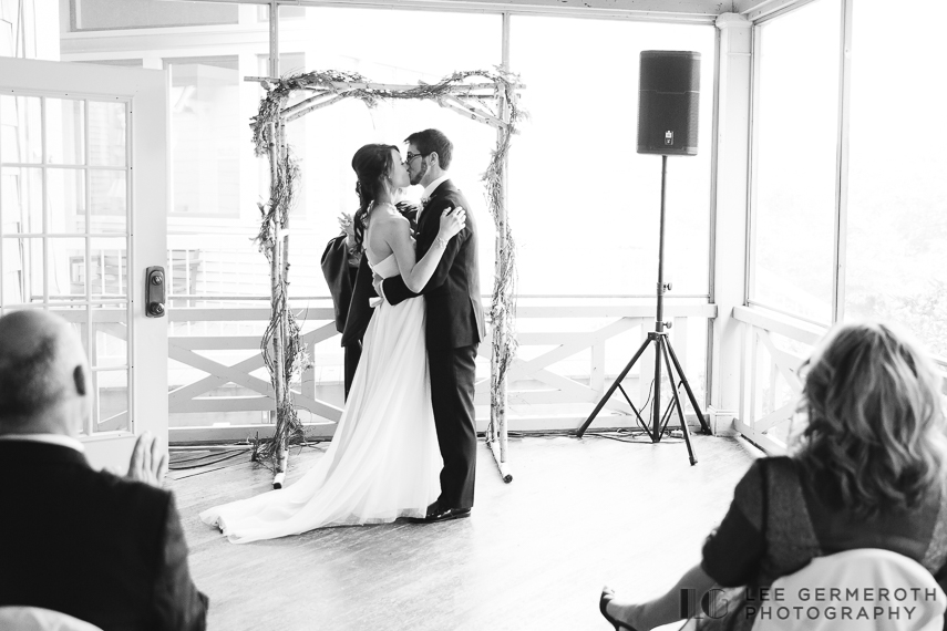 First Kiss - New Hampshire Country Club Wedding by Lee Germeroth Photography