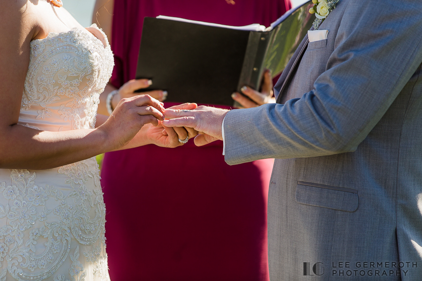 Ring Exchange -- Nonantum Resort Kennebunkport Maine Wedding by Lee Germeroth Photography