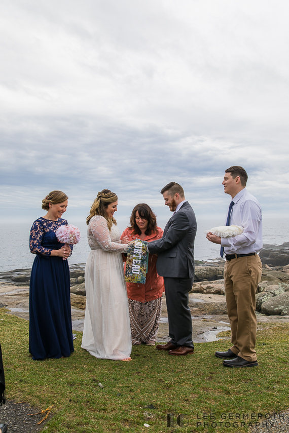 Unity Ceremony -- Nubble Lighthouse Intimate Wedding by Lee Germeroth Photography