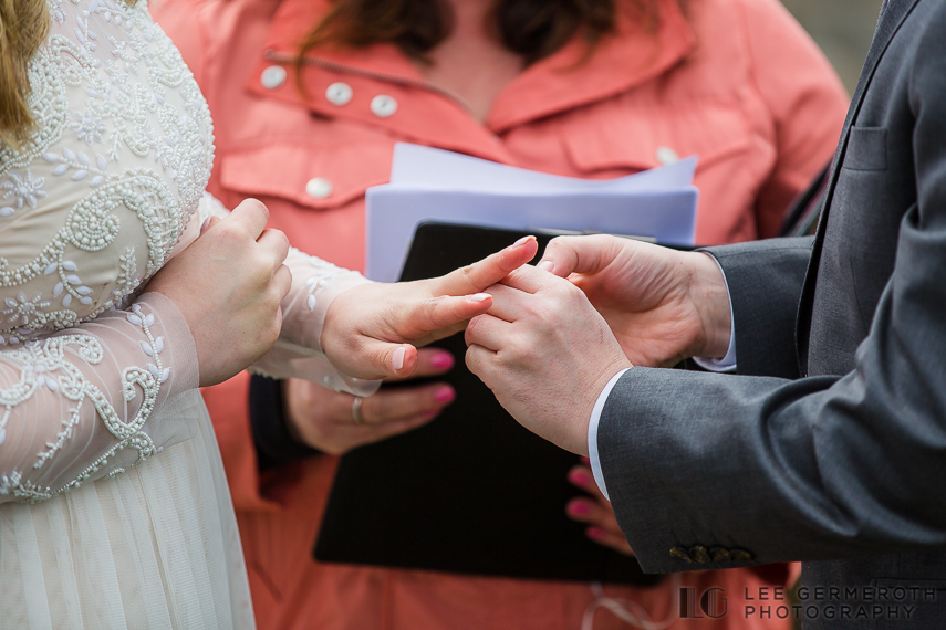Ring Exchange -- Nubble Lighthouse Intimate Wedding by Lee Germeroth Photography