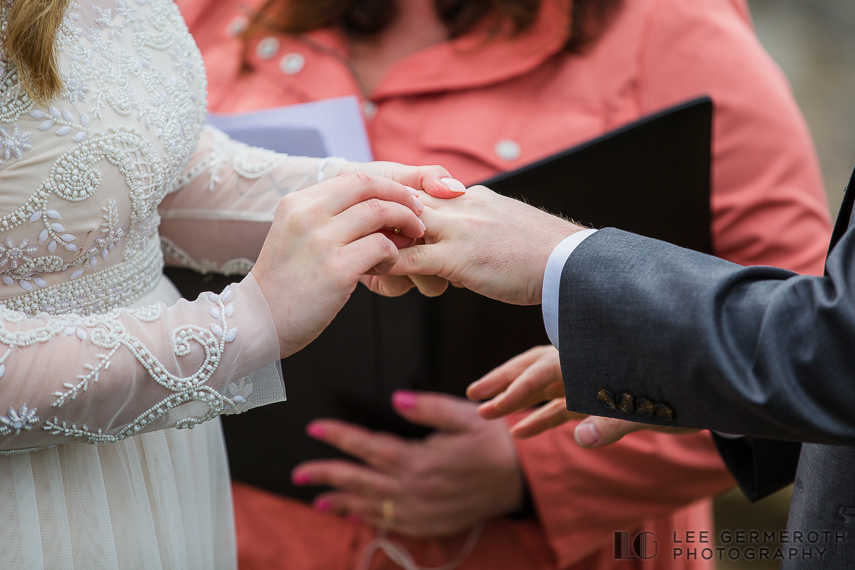 Ring Exchange -- Nubble Lighthouse Intimate Wedding by Lee Germeroth Photography