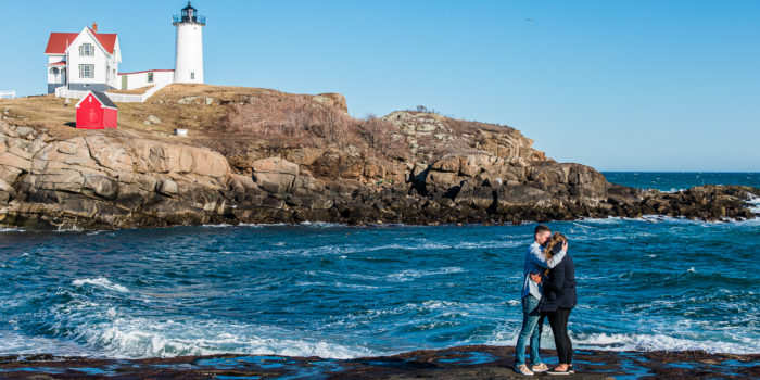 Nubble Lighthouse Proposal Session in York Maine by Lee Germeroth Photography