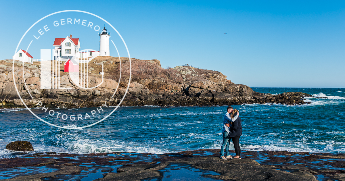 Nubble Lighthouse Proposal Session in York Maine by Lee Germeroth Photography