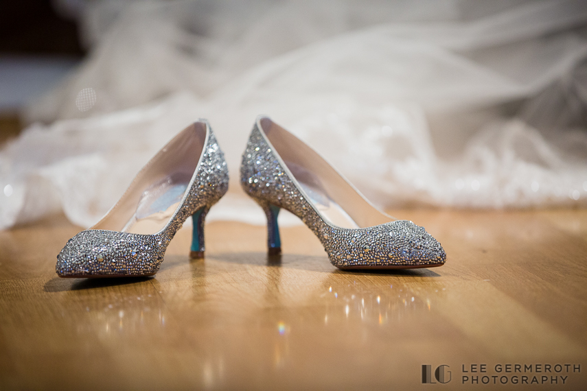 Bride's Shoes Detail -- Portsmouth NH Ceremony & Andover Country Club Wedding by Lee Germeroth Photography