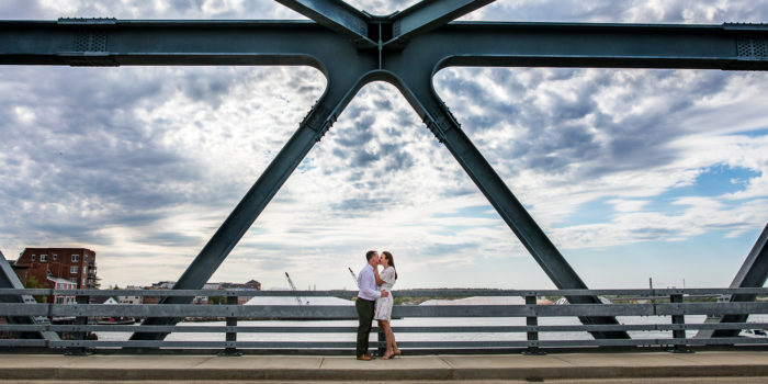 Memorial Bridge -- Portsmouth NH Engagement Session by Lee Germeroth Photography
