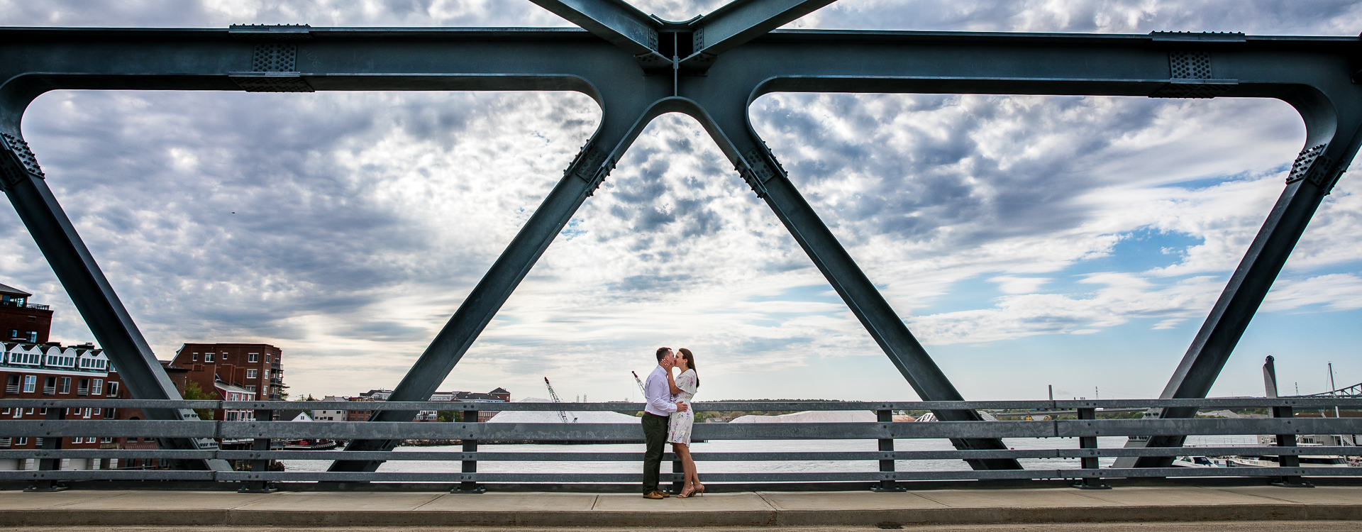 Memorial Bridge -- Portsmouth NH Engagement Session by Lee Germeroth Photography