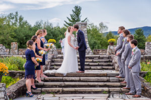 First Kiss - Shattuck Wedding Photography in Jaffrey, NH by Lee Germeroth Photography