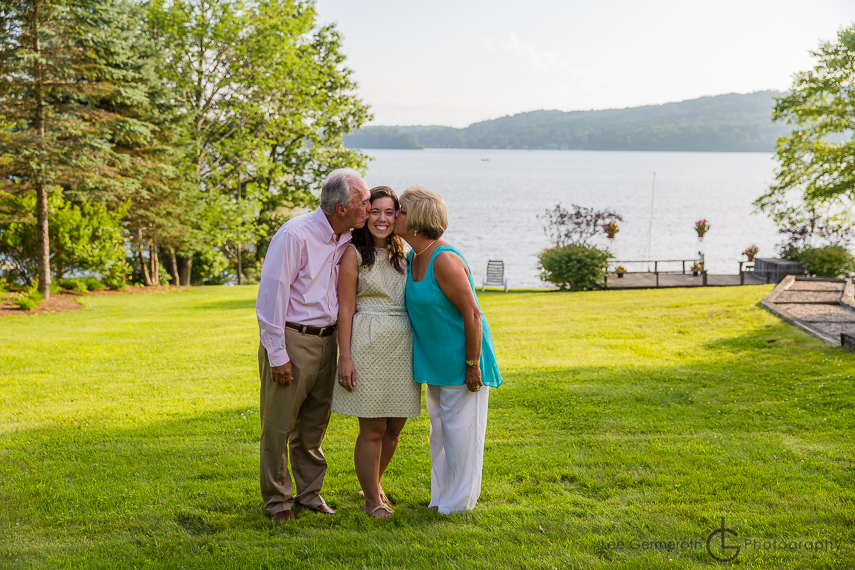 Family shot from Kate and Annette's Wedding at Spofford Lake in Southern NH by Lee Germeroth Photography