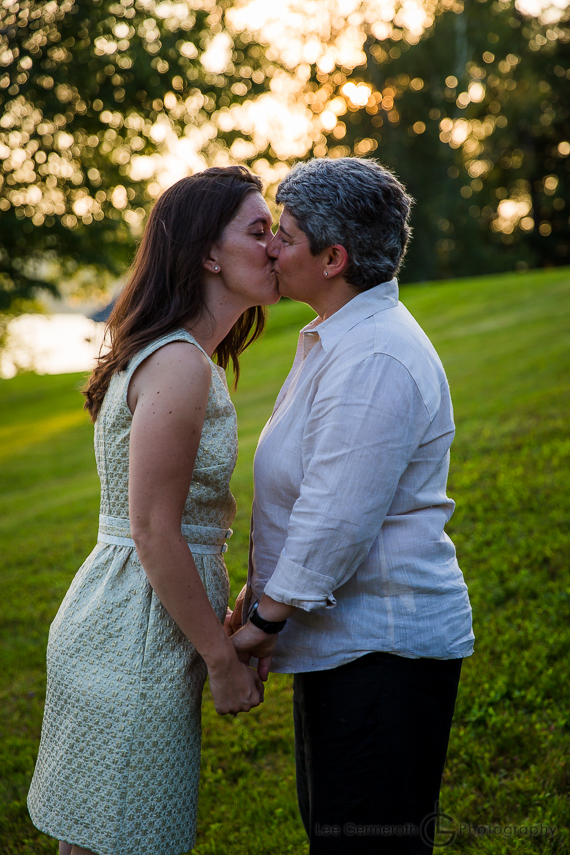 Creative Portrait shot from Kate and Annette's Wedding at Spofford Lake in Southern NH by Lee Germeroth Photography