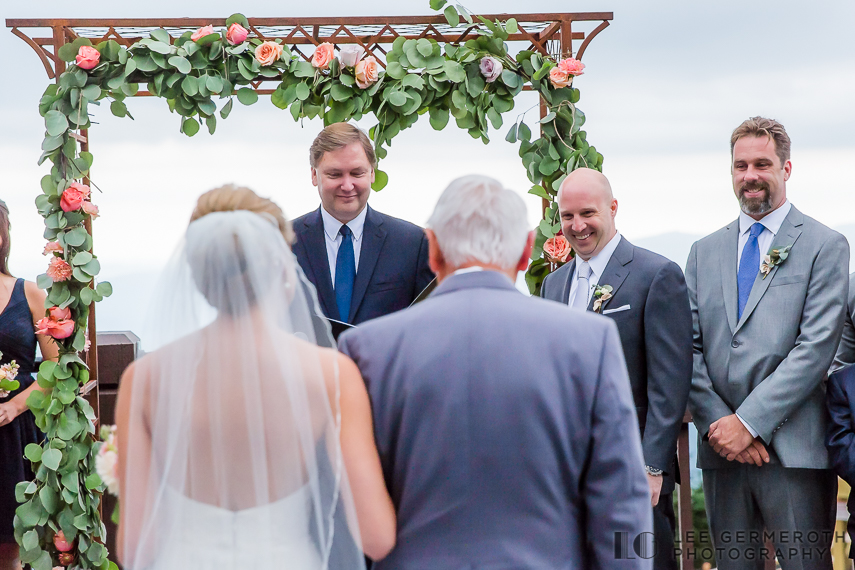 Bride's father walking her down aisle - Stowe Mountain Resort Wedding by Lee Germeroth Photography