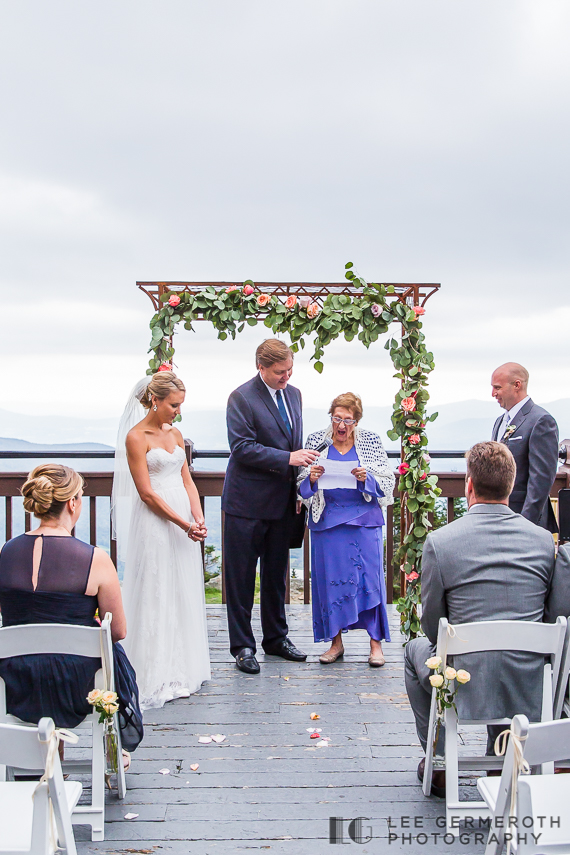 Reading during ceremony - Stowe Mountain Resort Wedding by Lee Germeroth Photography