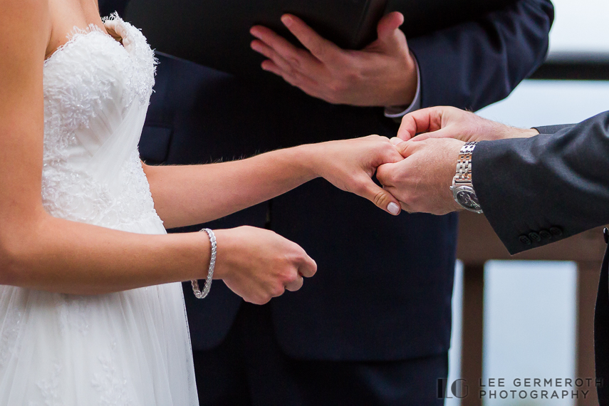 Wedding ring exchange - Stowe Mountain Resort Wedding by Lee Germeroth Photography