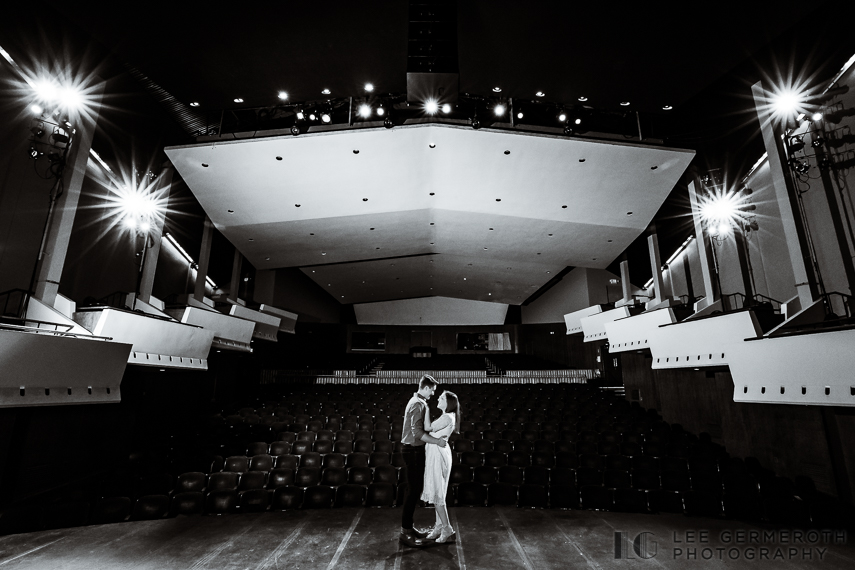 Theater shot -- UNH Durham NH Engagement Session by Lee Germeroth Photography