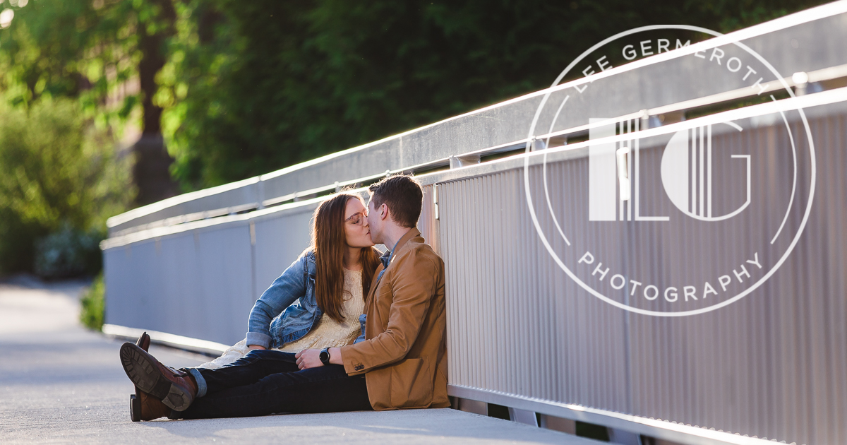 Kat & Trev Kissing -- UNH Durham NH Engagement Session by Lee Germeroth Photography