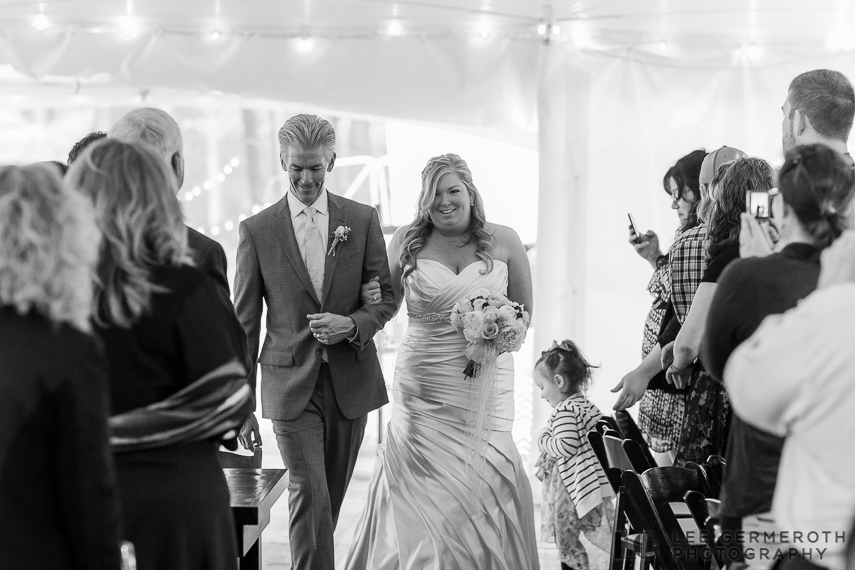 Walking down the aisle - Walpole New Hampshire Wedding by Lee Germeroth Photography