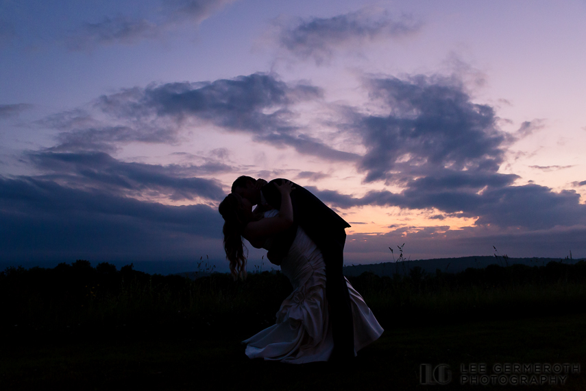 Sunset Silhouette - Walpole New Hampshire Wedding by Lee Germeroth Photography