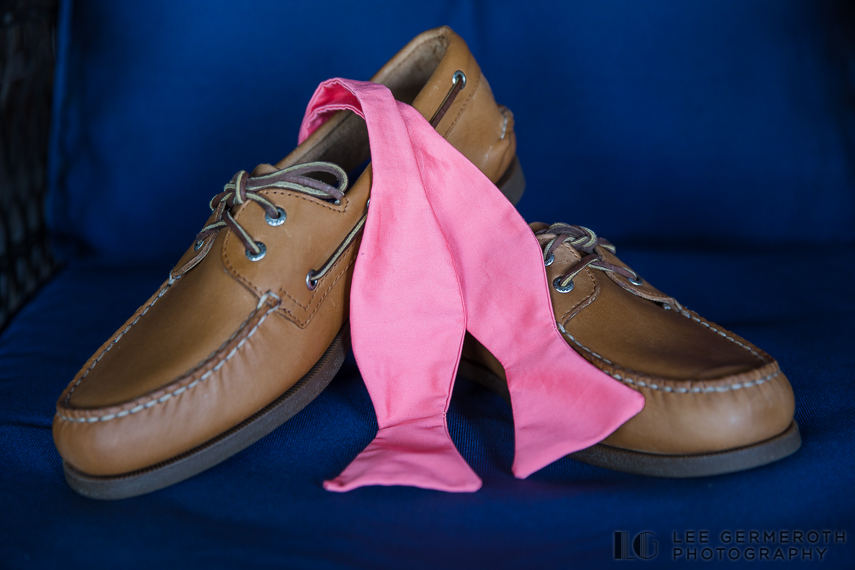 Detail photo of grooms shoes -- Woodbound Inn NH Wedding Photography by Lee Germeroth Photography